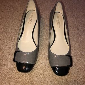 Naturalizer N5 Comfort Taupe Gray and Black Heels